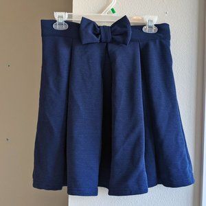 SHEIN Navy Blue Women's Large Bow Skirt